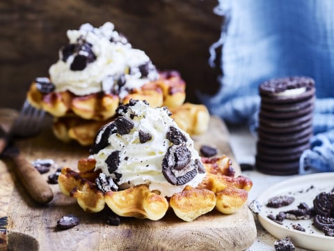 Luikse Wafels Met Slagroom En Koekjes Crumble Libelle Lekker