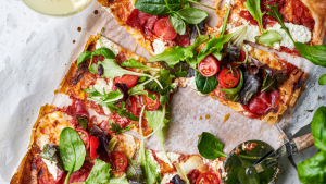 Lichte crunchy pizza