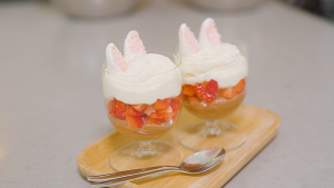 Trifle in een glaasje (bunny trifle)