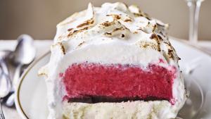 IJstaart met frambozen en cottagecheese