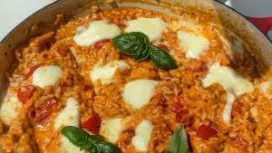 Tomatenrisotto met mozzarella