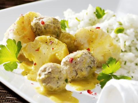 Curry met bloemkool en kip