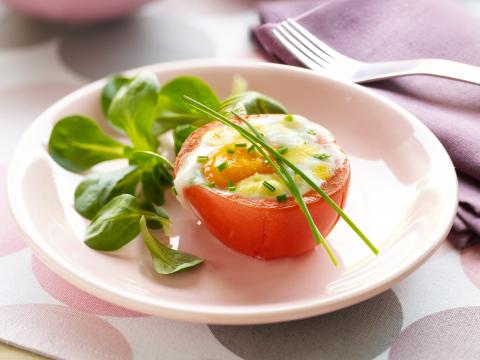 Eitje in tomaat
