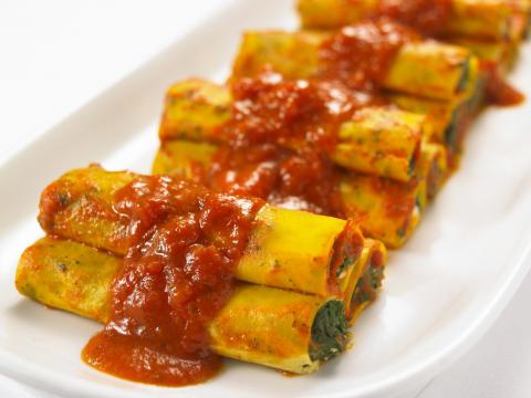 Cannelloni met verse spinazie