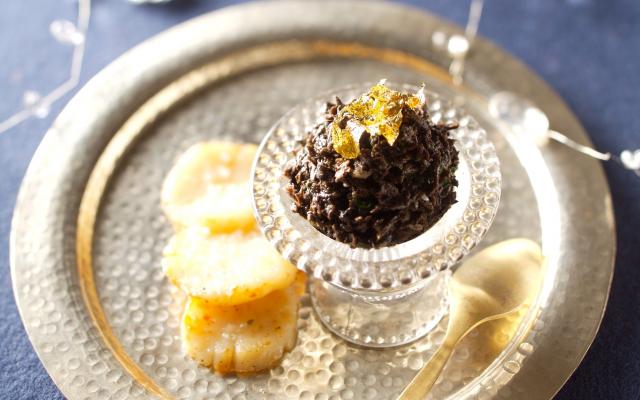 Saint-Jacques au caviar d'olives