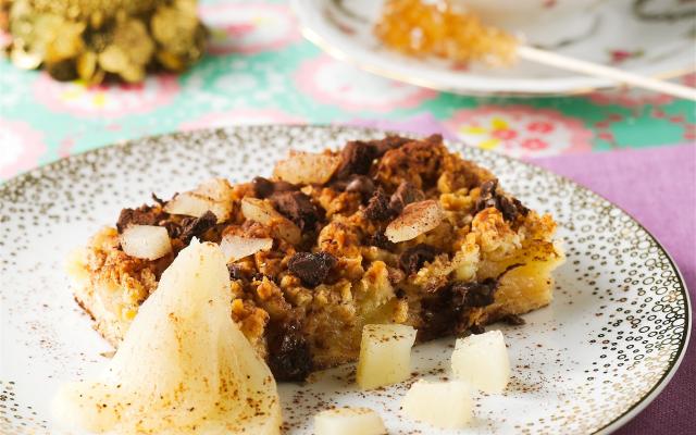 Crumble poire/chocolat