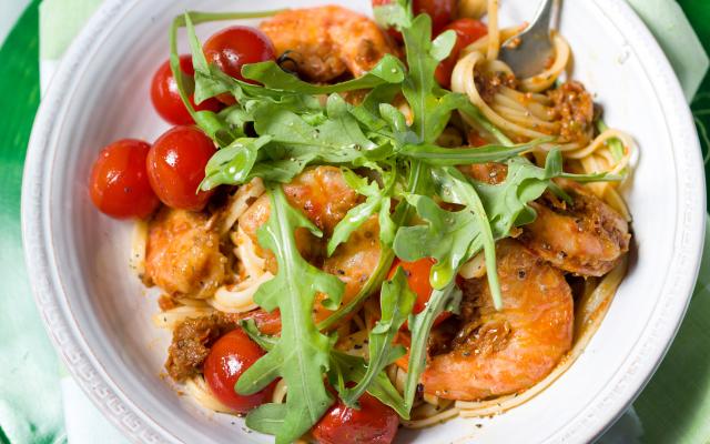 Tagliatelles aux scampis