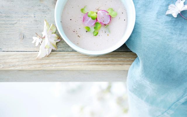 Velouté de radis rôtis