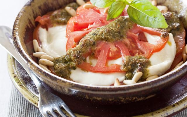 Tian caprese au pesto