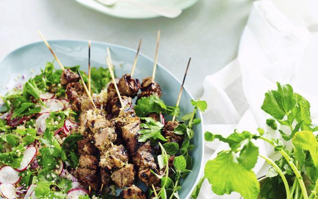 Lamsspiesjes met kruidentaboulé