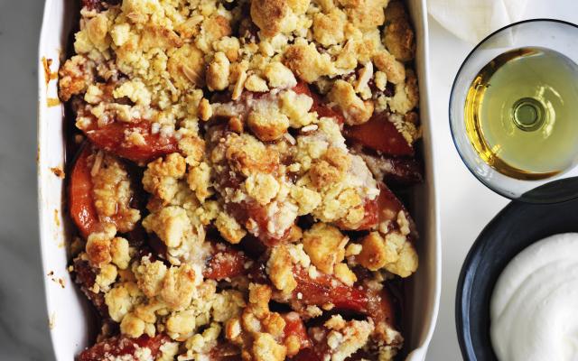 Crumble aux coings et massepain