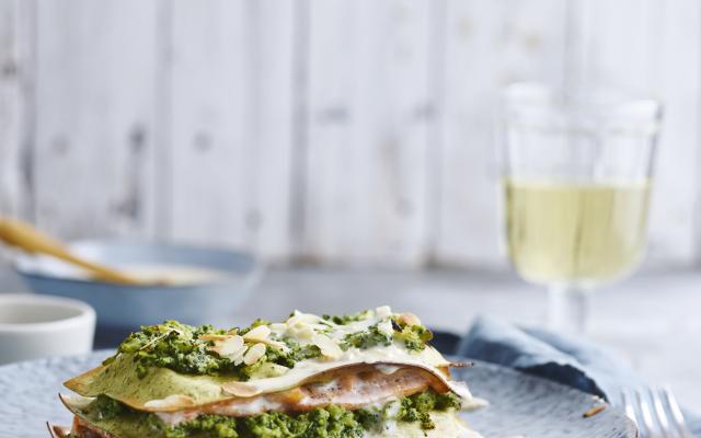 Lasagne met zalm, broccoli en lichte roomsaus