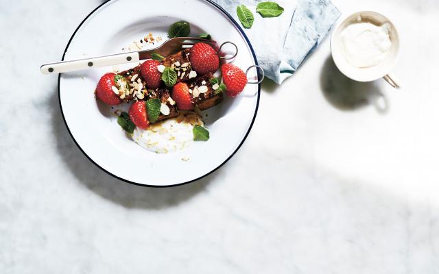 Brochettes sucrées à la ricotta au citron