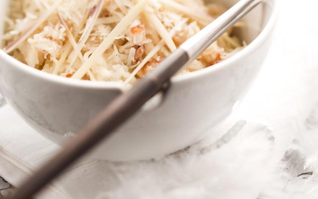 Risotto au crabe et à la citronnelle