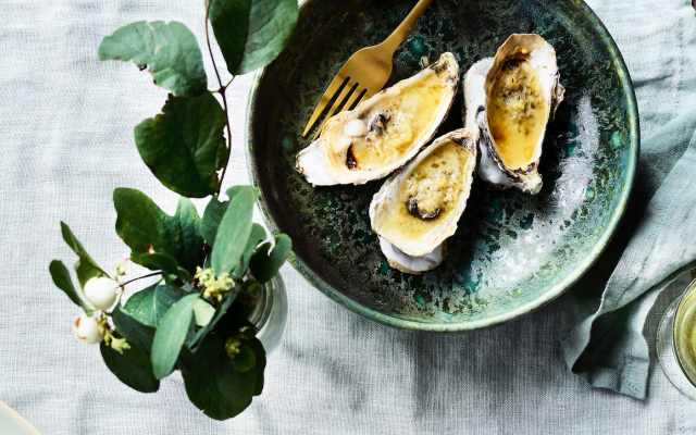 Gegrilde oesters met gemberbier