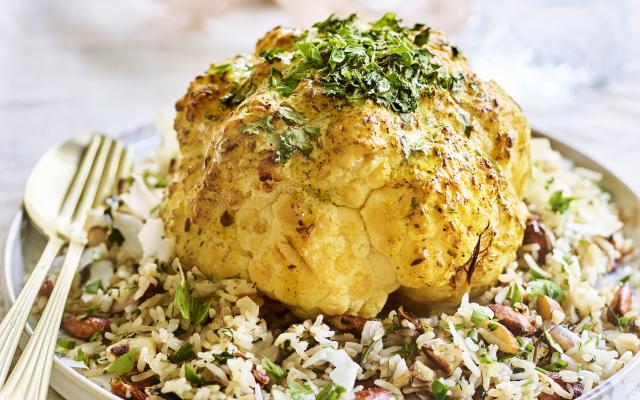 Luxerijst met geroosterde bloemkool