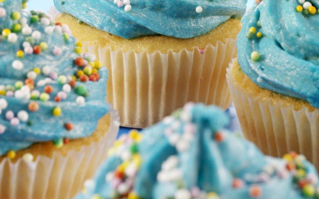 Cupcakes au dauphin bleu