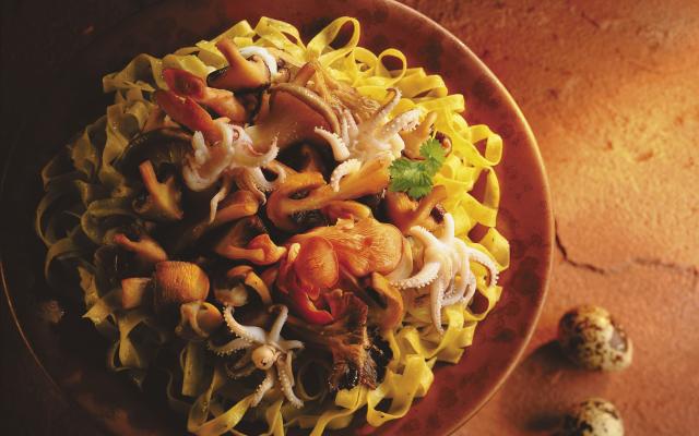 Tagliatelles aux champignons des bois