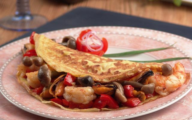 Crêpes aux légumes sautés