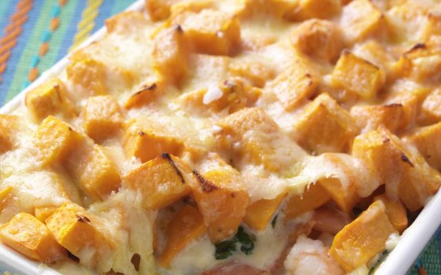 Cabillaud gratiné, purée aux poireaux