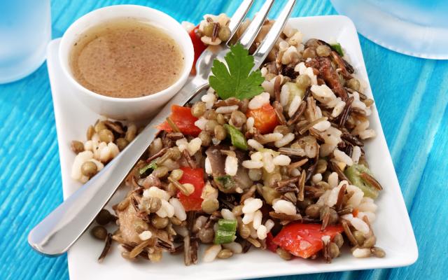 Salade de lentilles au chèvre frais