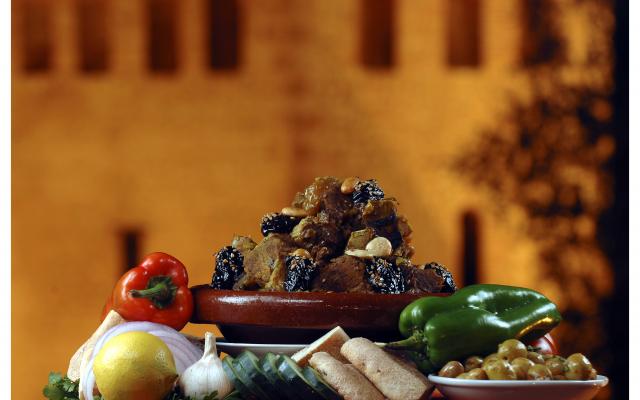 Tajine frais aux boulettes d'agneau