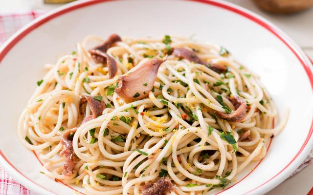 Spaghettis aglio, olio e peperoncino