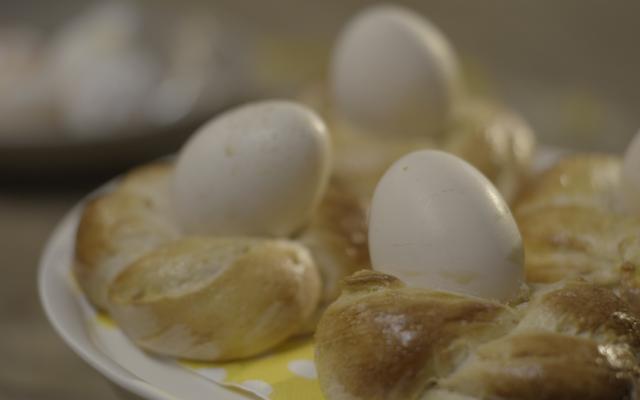 Briochebroodjes met ei
