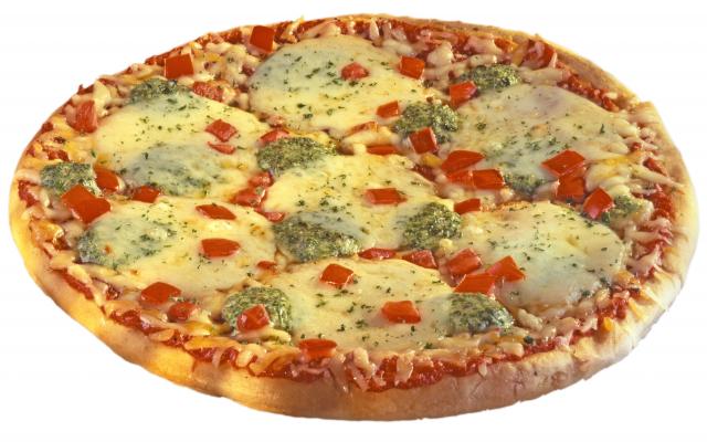 Mini pizzas au pesto et pignons grillés