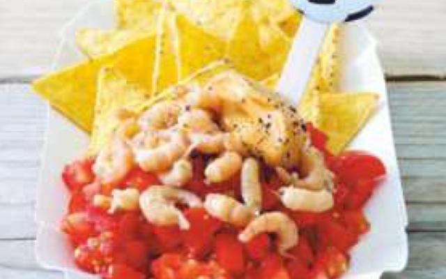Nachos football aux crevettes