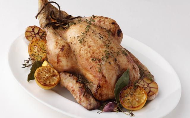 Poulet rôti au four au citron