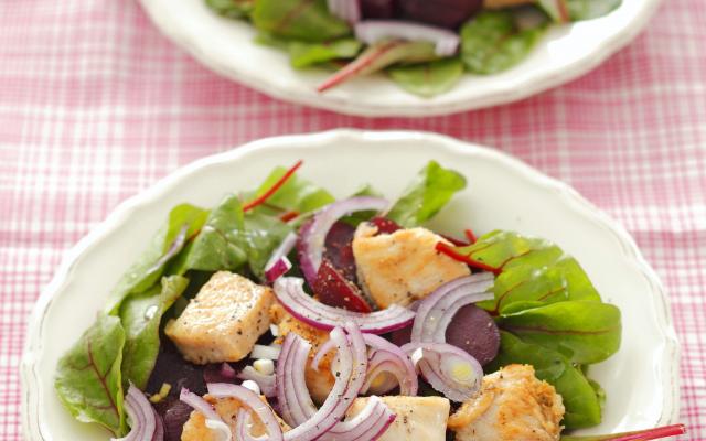 Salade de mignonettes, betterave et feta