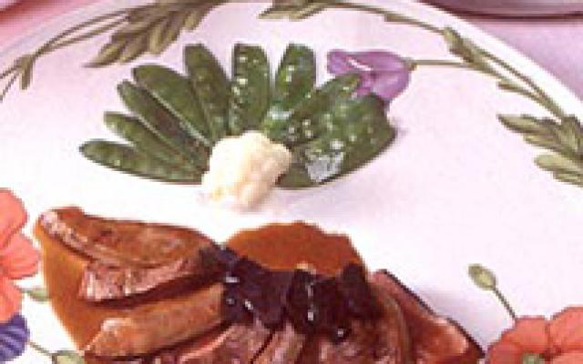 Orloff van lamsfilet met verse Belgische ganzenlever