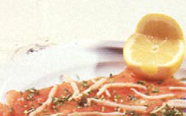 Gemarineerde zalm met hopscheuten