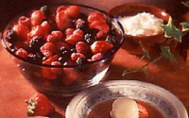 Salade de fruits frais à la glace