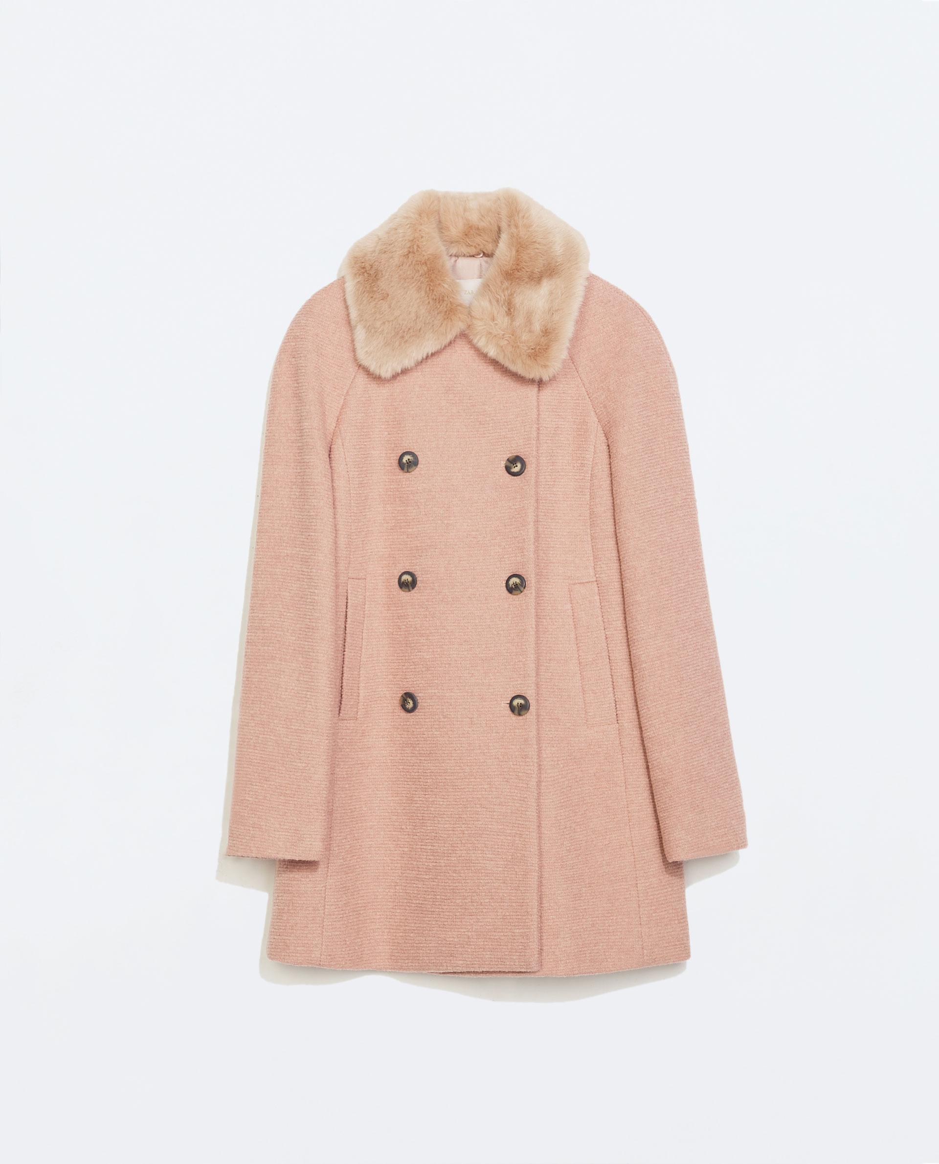Manteau rose - Zara - 79,95 €