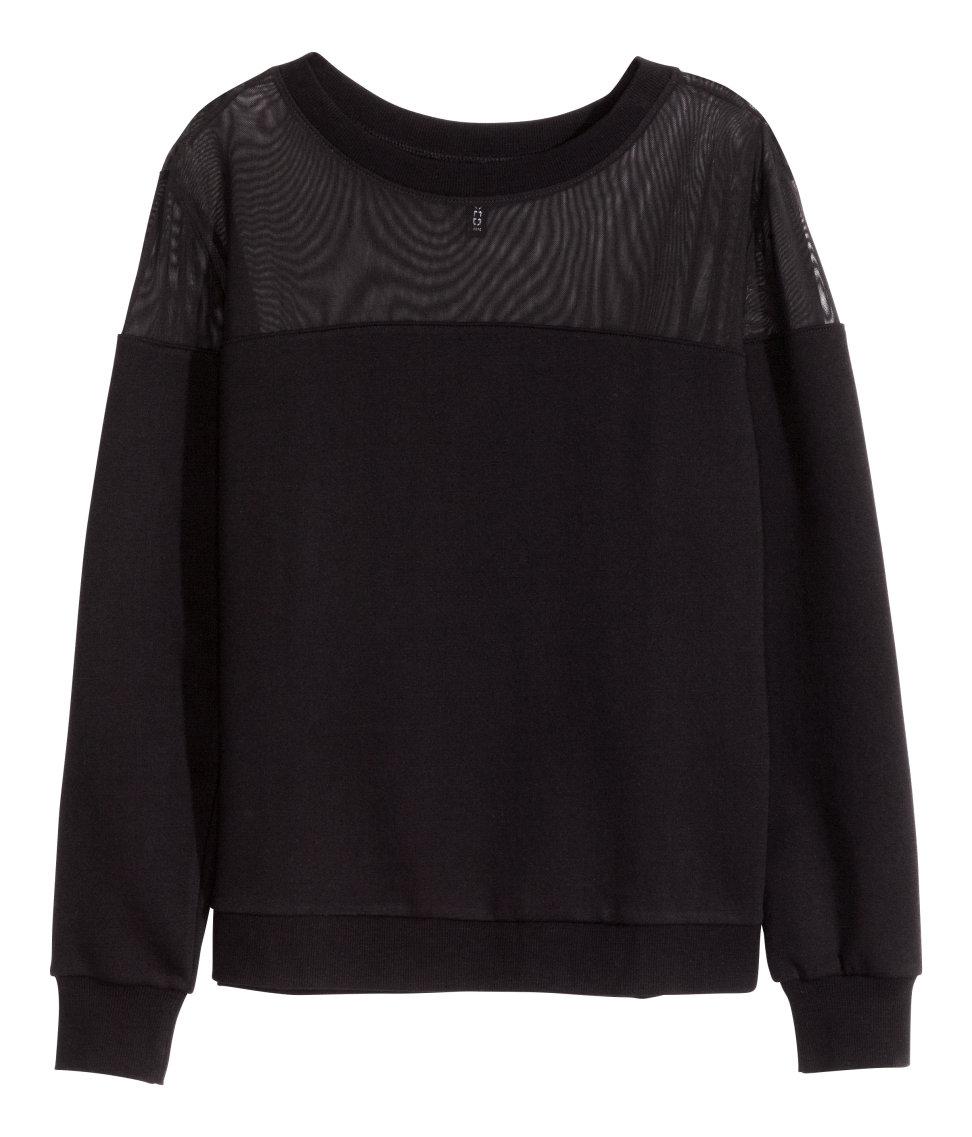 Zwart met doorzichtige mesh aan de bovenkant - H&M - € 14,99