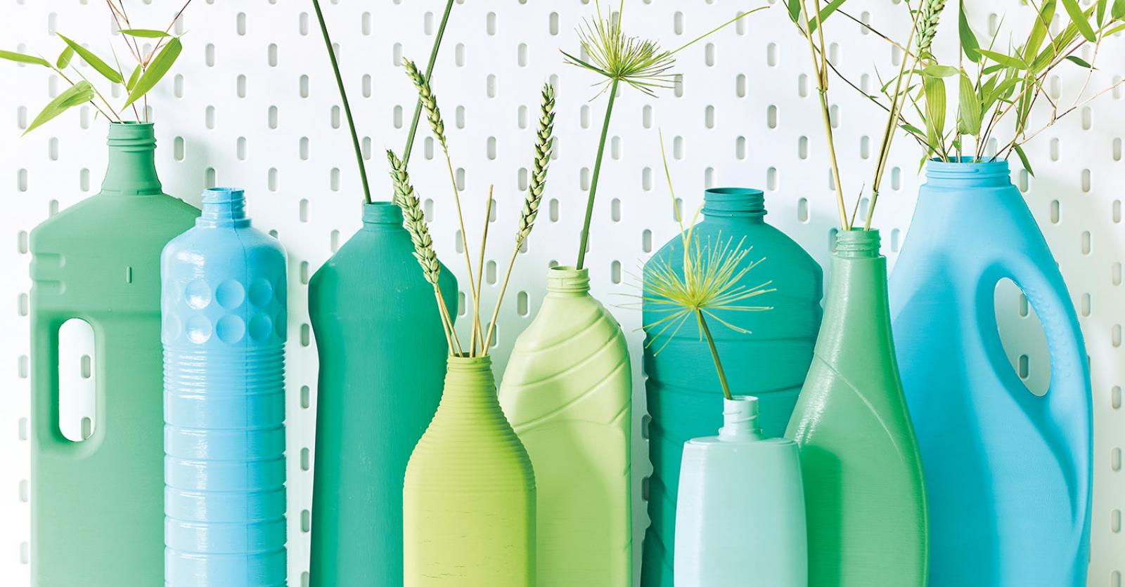 Diy Kleurrijke Vazen Van Oude Plastic Flessen Libelle