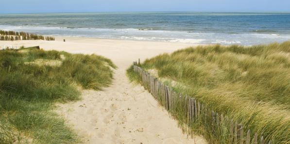 zicht op zee, Belgische kust, strand, duinen