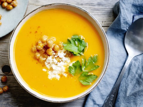 Soupe au chou fleur et aux poivrons