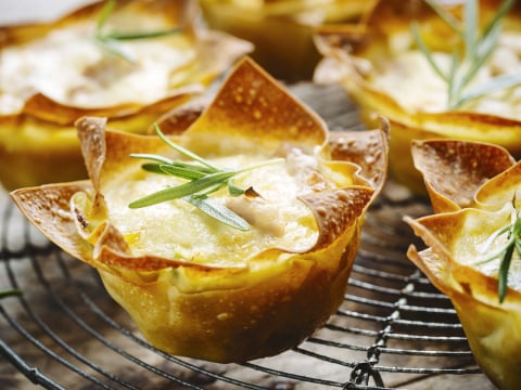 Wontonquiches Met Gerookte Kip Prei En Pompoen Libelle Lekker