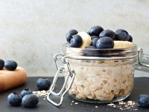 Overnight Oats Met Banaan En Blauwe Bessen Libelle Lekker