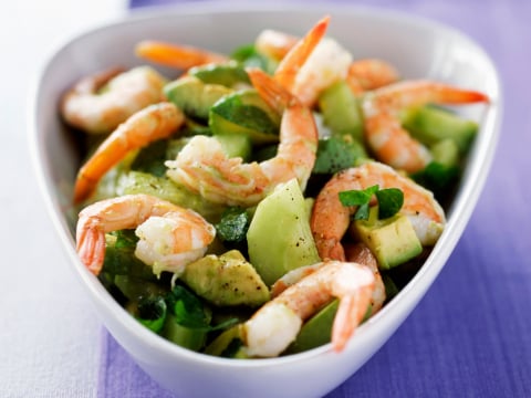 Scampi Avocado Slaatje Libelle Lekker