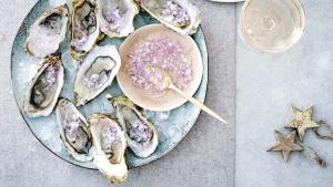 Oesters met roséchampagne