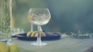 Gin tonic met gegrilde citroen