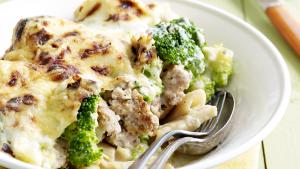 Macaroni met gehakt en broccoli