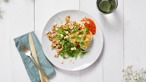 Bloemkoolsteaks met gebakken champignons