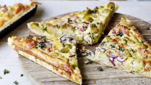 Quiche met spruitjes en pancetta