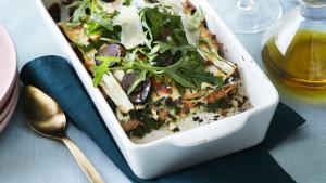 Lasagne van boschampignons, boerenkool en truffel