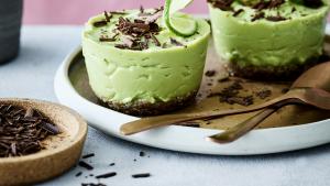 Mini avocado cheesecakes